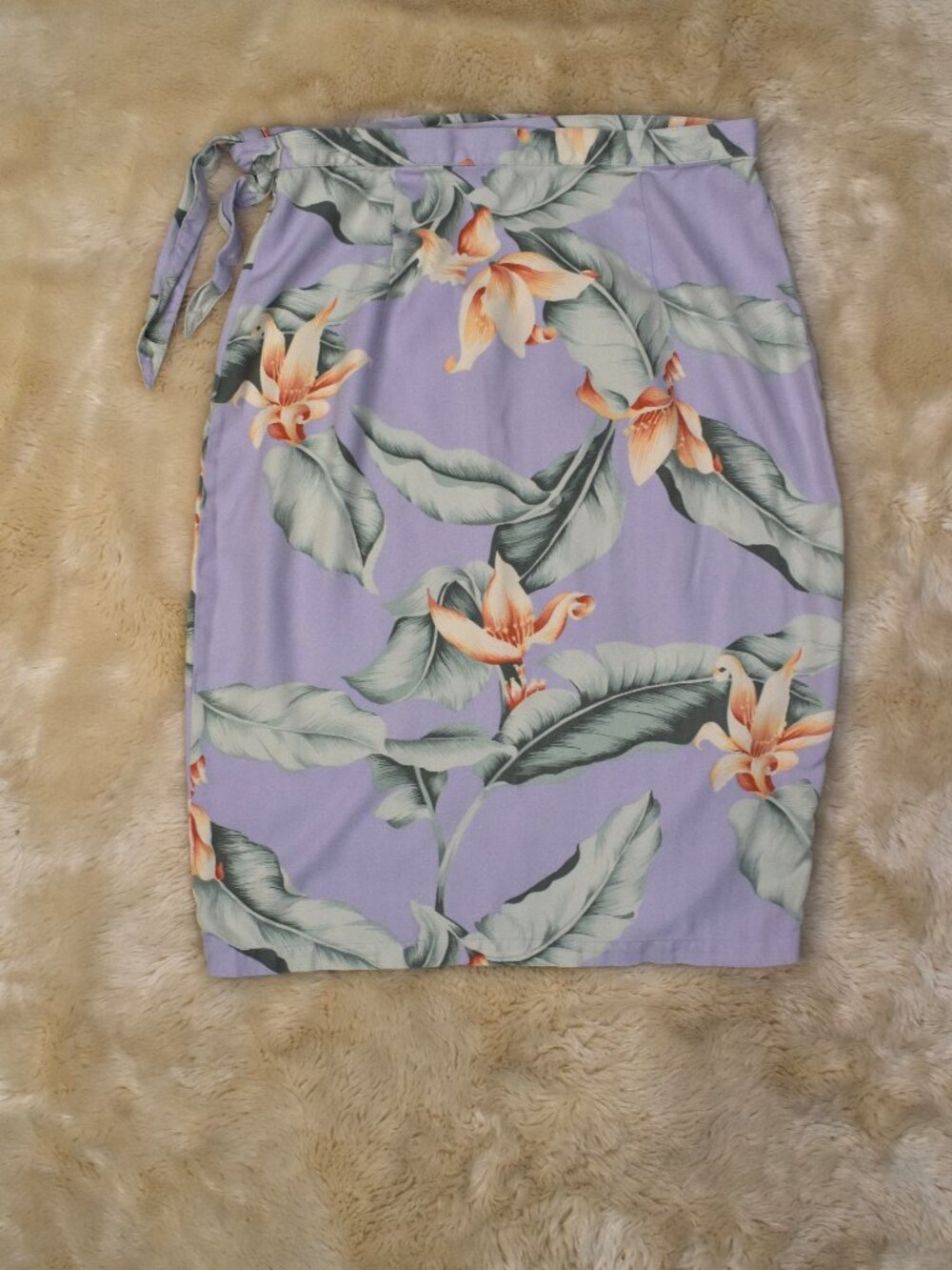 Tommy Bahama Floral Wrap Silk Skirt Size 8 Tropical - Picture 3 of 10